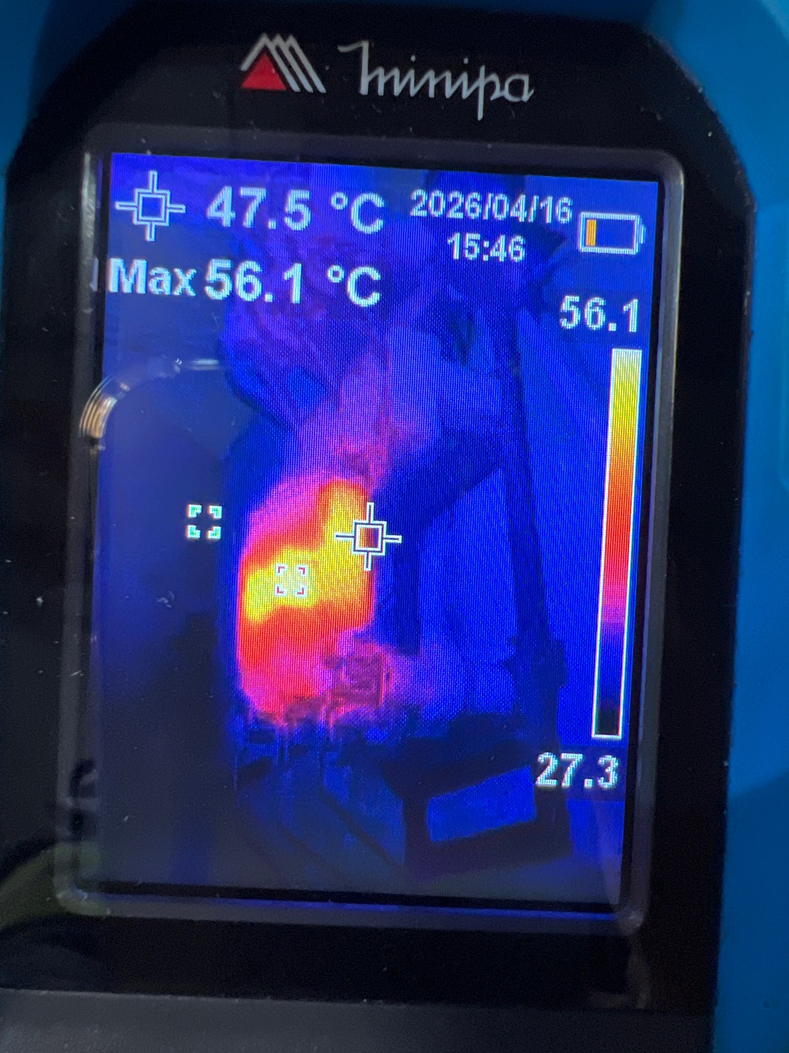Registro termográfico realizado pela MAQ Potência